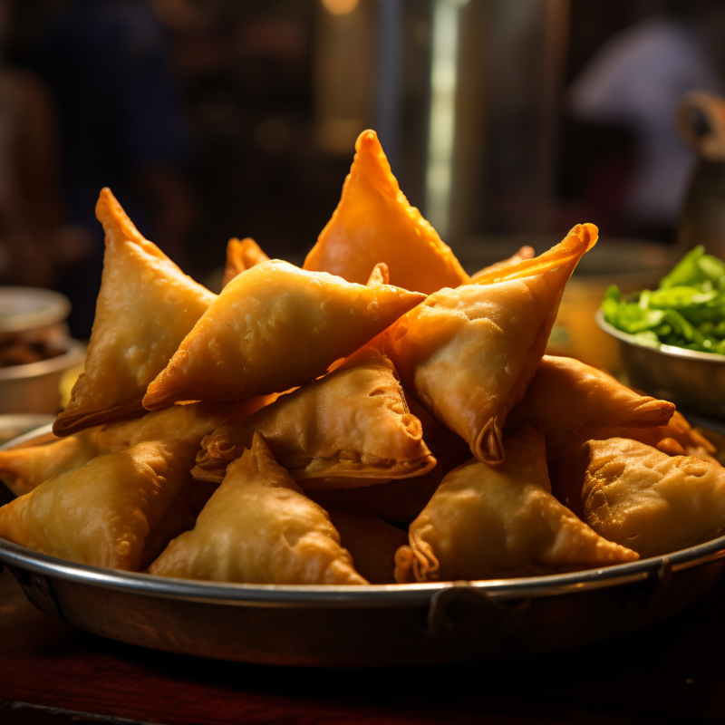 Cocktail Chilli Paneer Samosa